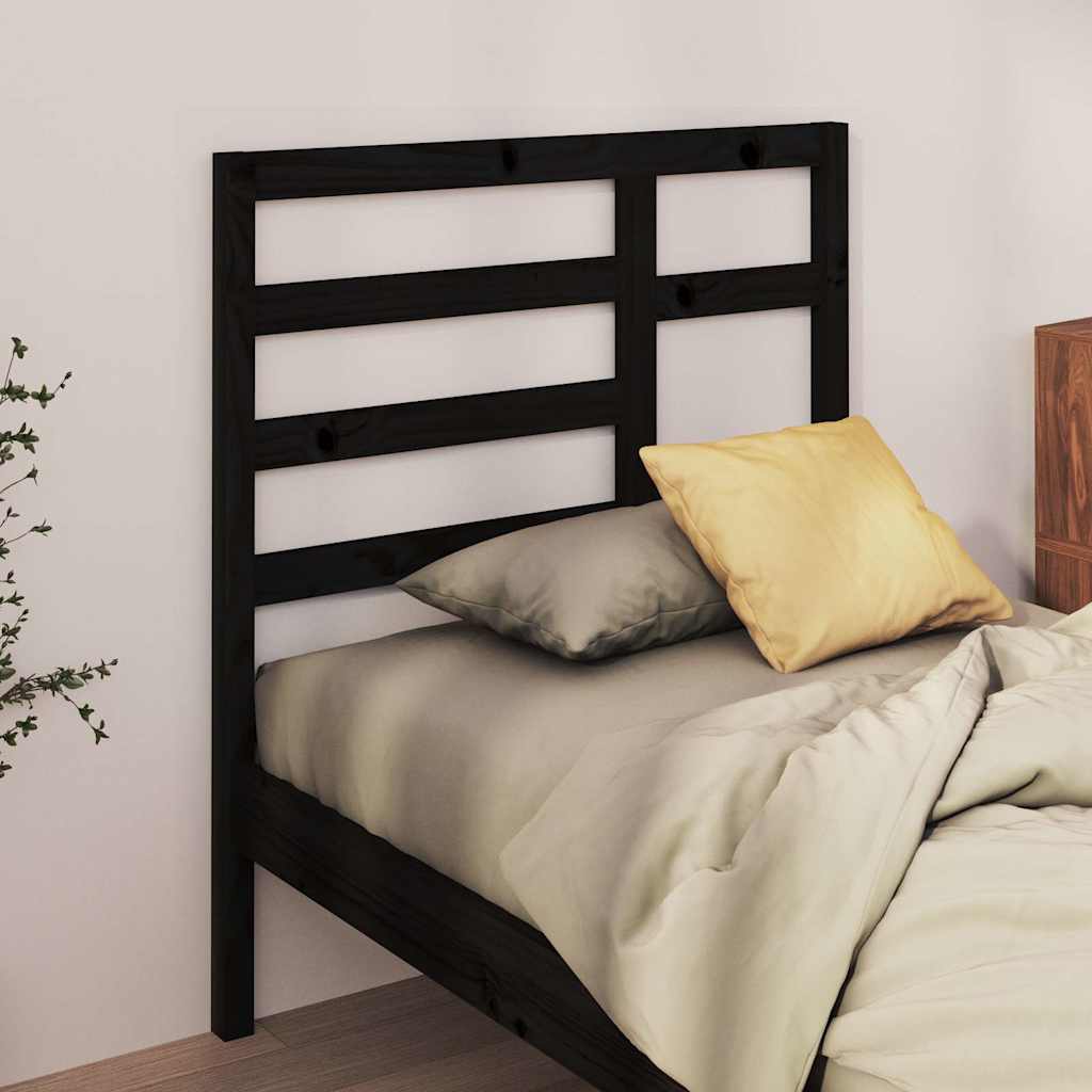 Vidaxl hoofdbord 96x4x104 cm massief grenenhout zwart