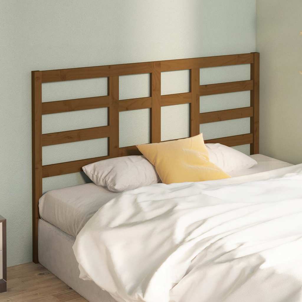 Vidaxl hoofdbord 141x4x104 cm massief grenenhout honingbruin
