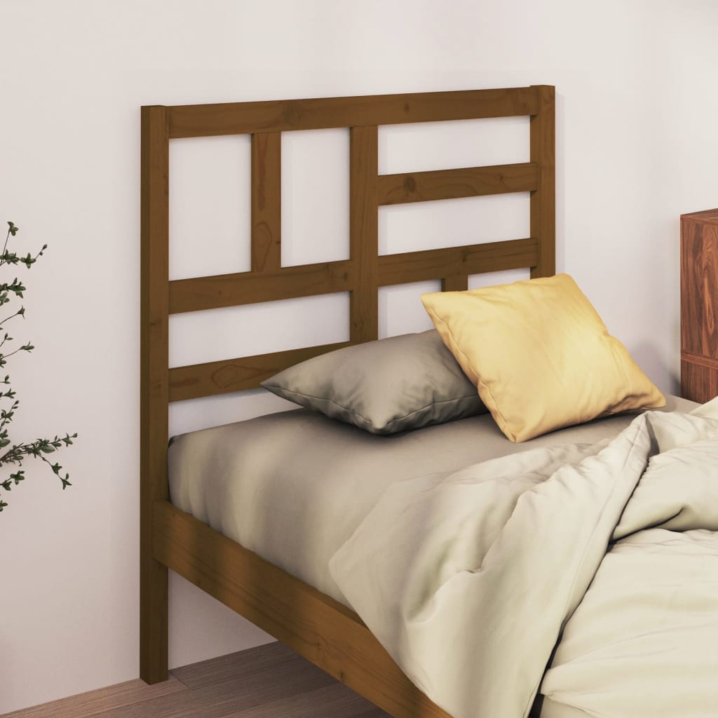 Vidaxl hoofdbord 81x4x104 cm massief grenenhout honingbruin