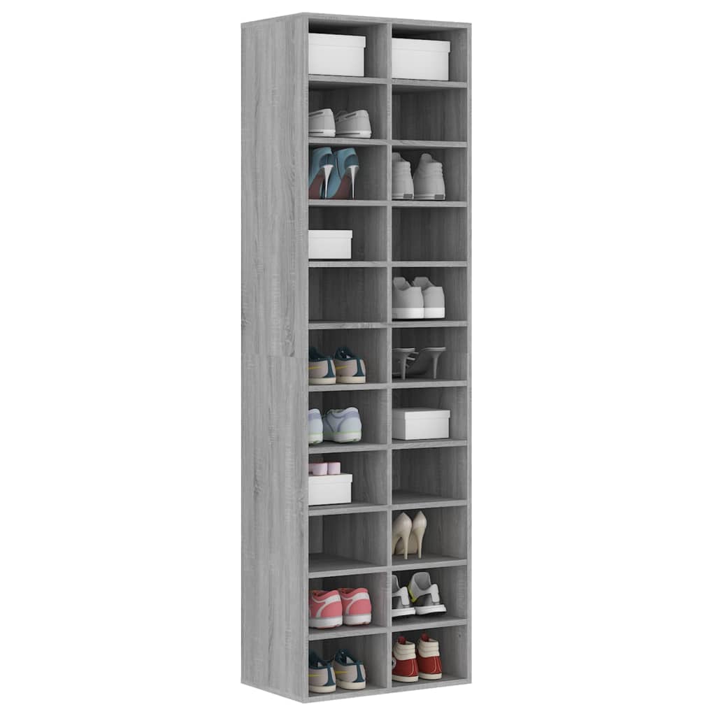 VidaXL Shoe cabinet 54x34x183 cm Properted Wood Gray Sonoma Oak color