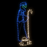 VIDAXL -Weihnachtsfiguren Shepherd und Lam mit 168 LEDs 102,5 x 35 cm