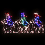 VidaXL Weihnachtsfiguren Drei Könige mit 504 LEDs 70x50 cm