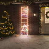 Vidaxl Christmas Figure Święty Mikołaj na Ladder Składane 552 LED 50 x 200 cm