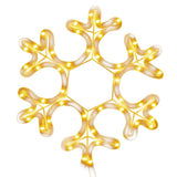 Vidaxl Weihnachten Figur Schneeflocke mit 48 warm -weiß -LEDs 27x27 cm
