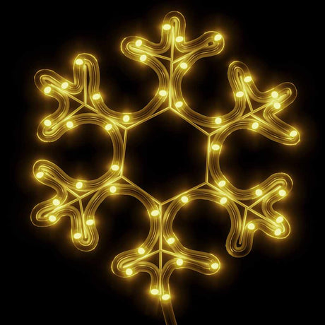 Vidaxl Weihnachten Figur Schneeflocke mit 48 warm -weiß -LEDs 27x27 cm