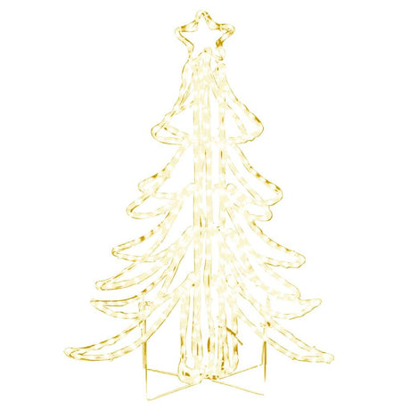 VIDAXL Weihnachtsfigur Weihnachtsbaum mit warmen weißen LEDs 87x87x93 cm