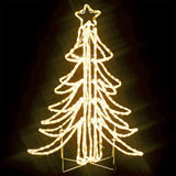 VIDAXL Weihnachtsfigur Weihnachtsbaum mit warmen weißen LEDs 87x87x93 cm