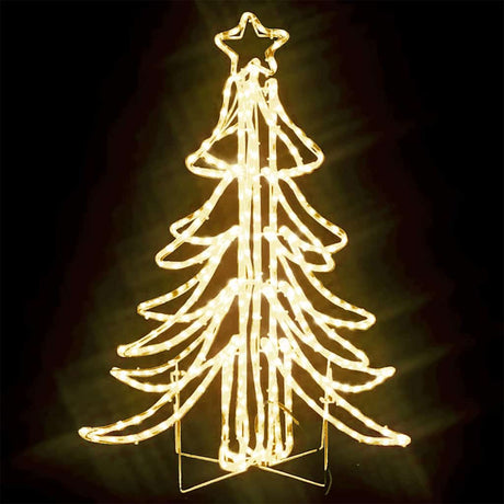 VIDAXL Weihnachtsfigur Weihnachtsbaum mit warmen weißen LEDs 87x87x93 cm