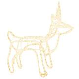 Vidaxl Weihnachten Figur Rentier warmes Weiß 60x30x60 cm