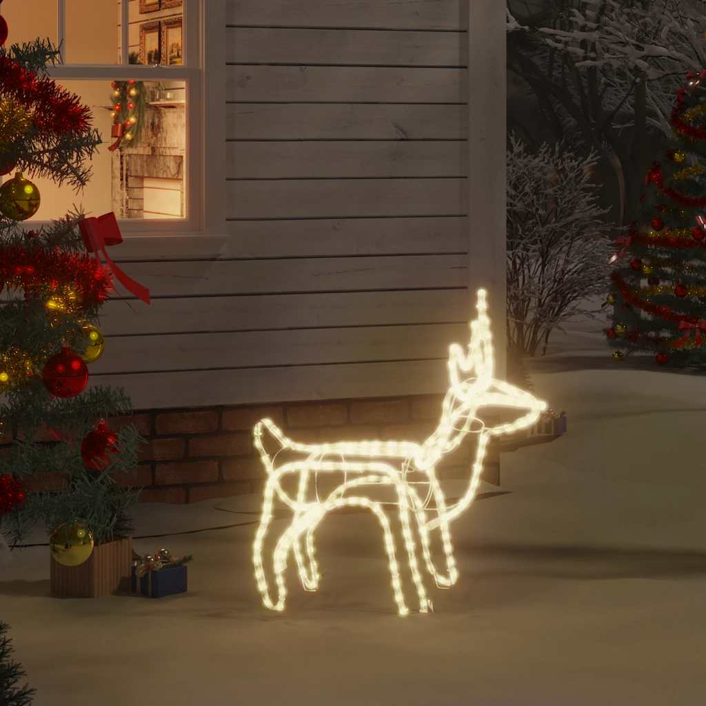 Vidaxl Weihnachten Figur Rentier warmes Weiß 60x30x60 cm