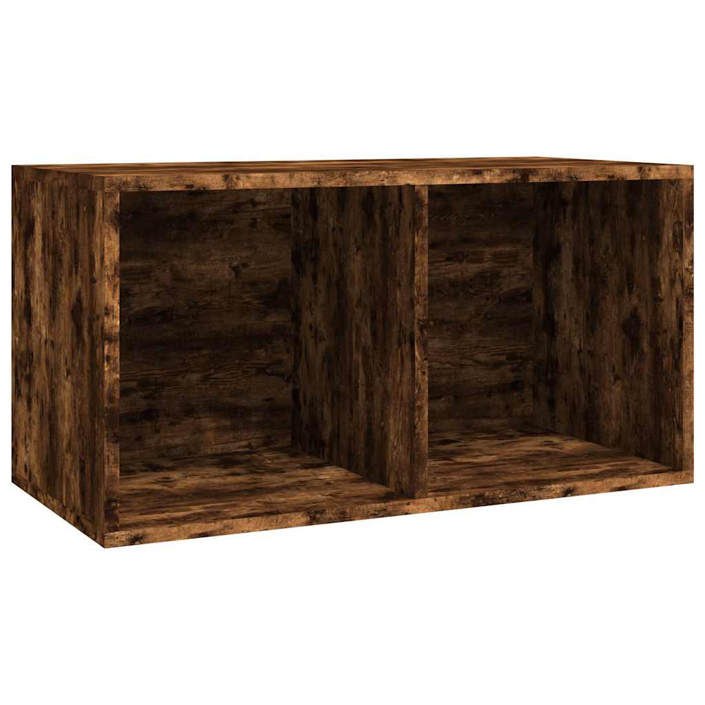 Vidaxl opbergbox voor lp's 71x34x36 cm bewerkt hout gerookt eikenkleur