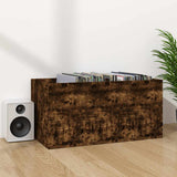 Vidaxl opbergbox voor lp's 71x34x36 cm bewerkt hout gerookt eikenkleur