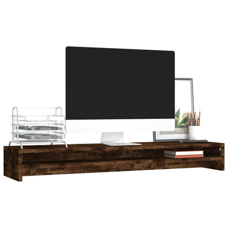 Vidaxl Monitor Standard 100x24x13 cm verarbeiteter Holzgeräuchchen -Eiche gefärbt