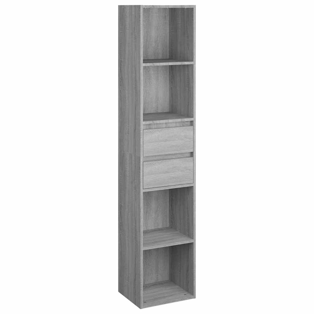 Vidaxl boekenkast 36x30x171 cm bewerkt hout grijs sonoma eikenkleurig