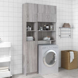 Vidaxl badkamerkast 32x25,5x190 cm bewerkt hout grijs sonoma eiken