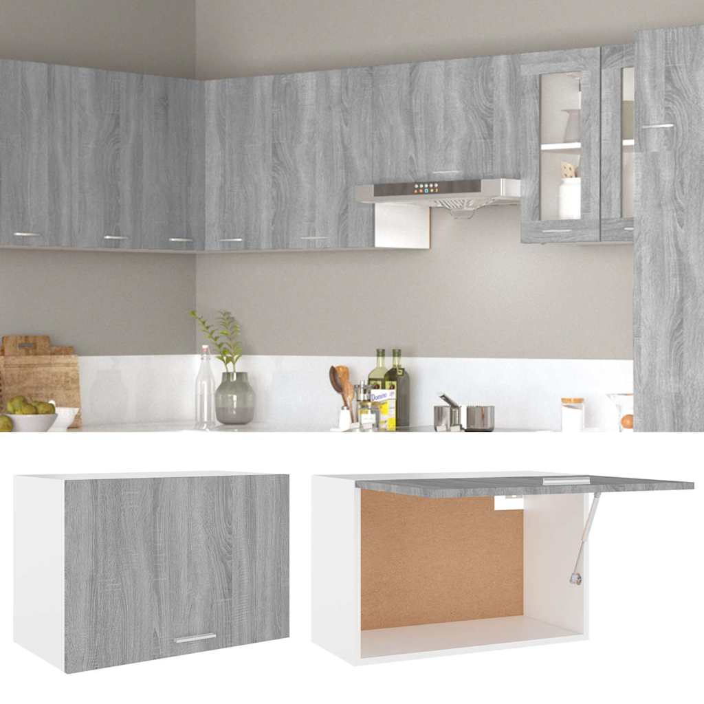 Vidaxl bovenkast lyon 60x31x40cm bewerkt hout grijs sonoma eikenkleurig
