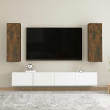 Vidaxl tv-meubelen 2 st 30,5x30x90 cm bewerkt hout gerookt eikenkleur