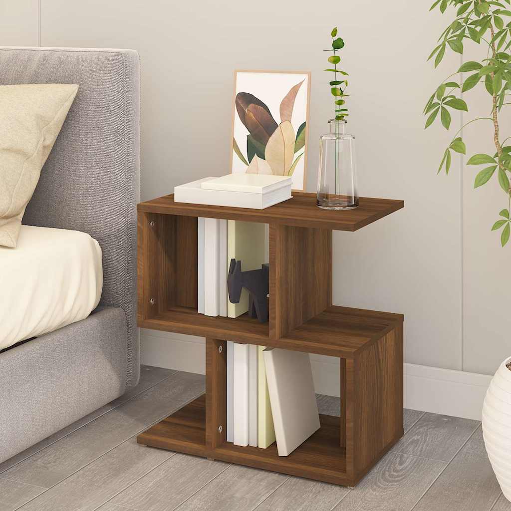 Vidaxl nachtkastje 50x30x51,5 cm bewerkt hout bruin eikenkleur