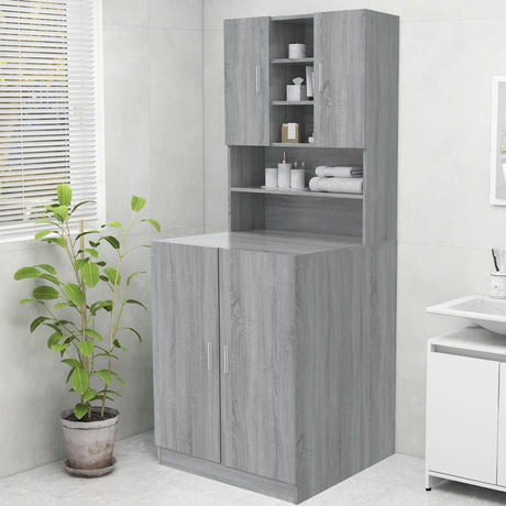 VIDAXL WASH MACHINGBOGT 70,5 x 25,5 x 90 cm Graues Sonoma Eiche -Colored