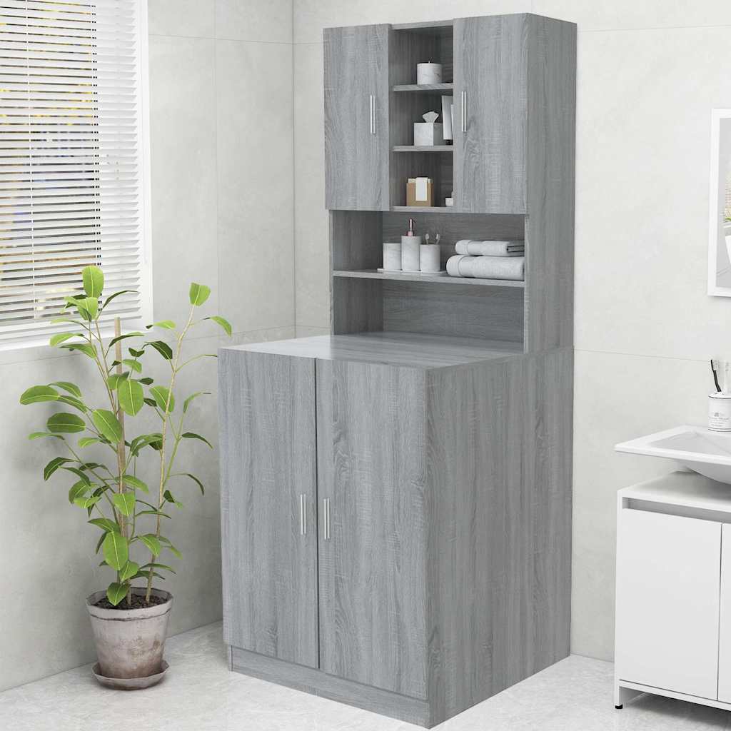 VIDAXL WASH MACHINGBOGT 70,5 x 25,5 x 90 cm Graues Sonoma Eiche -Colored