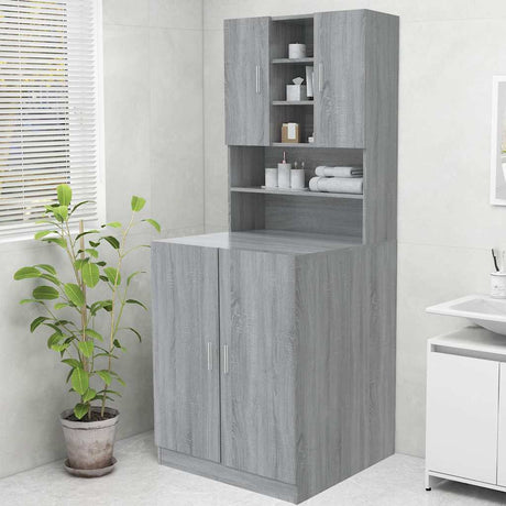 VIDAXL WASH MACHINGBOGT 70,5 x 25,5 x 90 cm Graues Sonoma Eiche -Colored