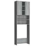 Vidaxl Waschmaschinenschrank 64x25.5x190 cm graue Sonoma -Eichefarbe