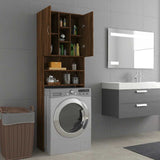 Vidaxl Waschmaschinenschrank 64x25.5x190 cm Braune Eiche Farbe