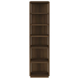 VIDAXL -Schuhregal 27.5x27x102 cm verarbeitete Holzbraune Eiche Farbe
