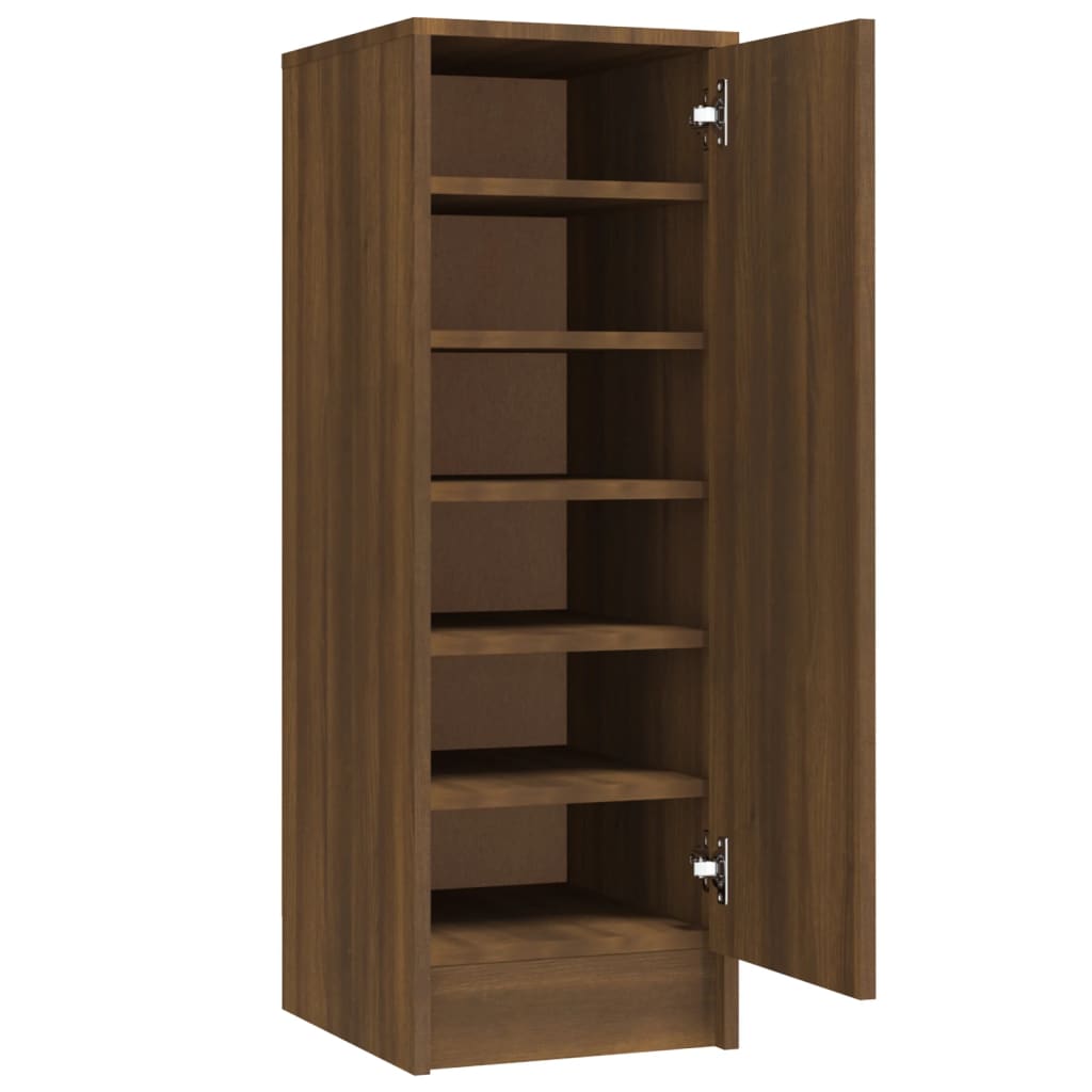 Armoire à chaussures Vidaxl 32x35x92 cm Couleur de chêne marron en bois transformé