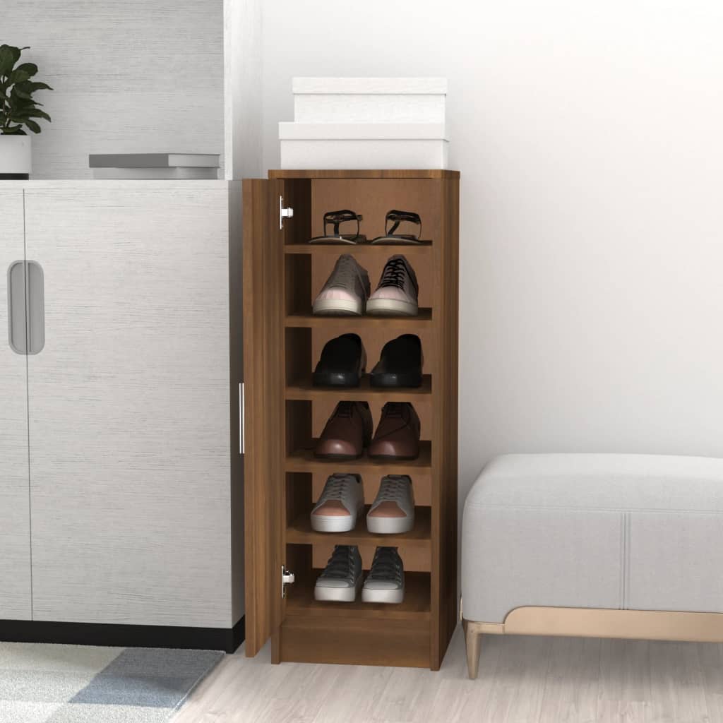 Vidaxl Cabinet da scarpe 32x35x92 cm Colore in rovere marrone trasformata