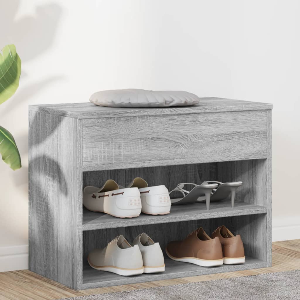 Vidaxl Shoes Bank 60x30x45 cm Properpata in legno Sonoma Oak Colorato