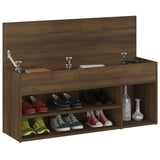 Canapé de chaussure Vidaxl 105x30x45 cm Couleur de chêne brun en bois transformé