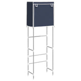 Vidaxl toiletrek 2-laags 56x30x170 cm ijzer blauw