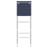 Vidaxl toiletrek 2-laags 56x30x170 cm ijzer blauw