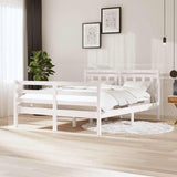 Vidaxl bedframe massief hout wit 140x200 cm