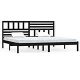 Vidaxl bedframe massief grenenhout zwart 200x200 cm