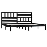 Vidaxl bedframe massief grenenhout zwart 200x200 cm