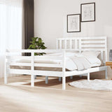 Vidaxl bedframe massief hout wit 140x190 cm