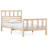 Vidaxl bedframe massief hout 90x200 cm