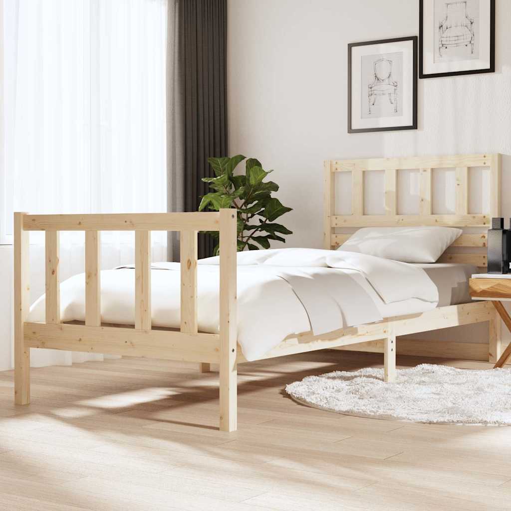 Vidaxl bedframe massief hout 90x200 cm