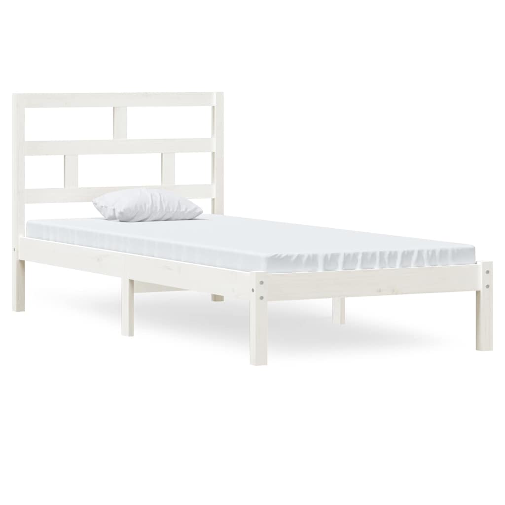 Vidaxl bedframe massief grenenhout wit 90x200 cm
