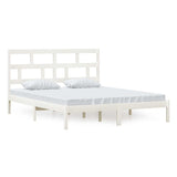Vidaxl bedframe massief grenenhout wit 160x200 cm