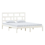Vidaxl bedframe massief grenenhout wit 160x200 cm