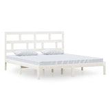 Vidaxl bedframe massief hout wit 180x200 cm