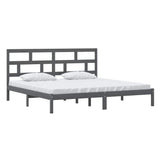 Vidaxl bedframe massief grenenhout grijs 200x200 cm