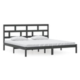 Vidaxl bedframe massief grenenhout zwart 200x200 cm