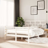 Vidaxl bedframe massief grenenhout wit 140x200 cm