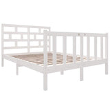 Vidaxl bedframe massief grenenhout wit 140x190 cm