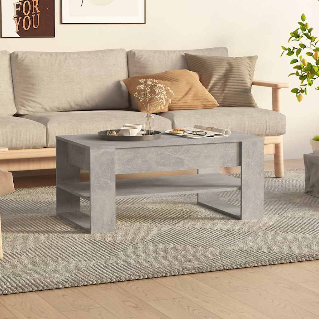 Vidaxl salontafel 102x55x45 cm bewerkt hout betongrijs