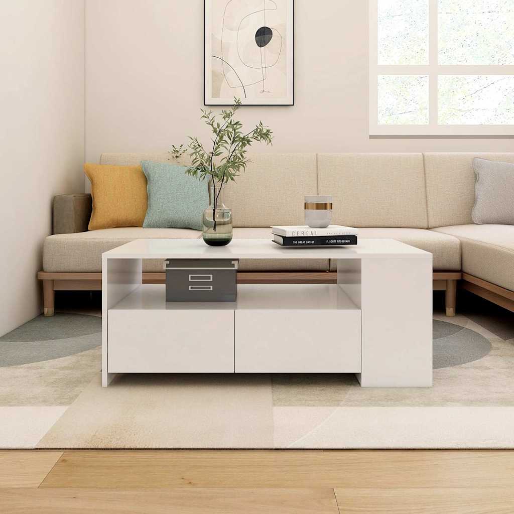 Vidaxl salontafel 102x55x42 cm bewerkt hout zwart